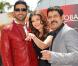 Aishwarya Rai et son époux Abhishek Bachchan présentent le film Raavan, au 63e festival de Cannes. Vikram est également à leurs côtés. 17/05/2010