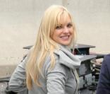 Anna Faris et son époux Chris Pratt, sur le tournage du film  What's your number ? , le mardi 18 mai, à Boston.