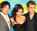 Iann Somerhalder, Nina Dobrev et Paul Wesley de Vampire Diaries à la soirée CW organisée au Madison Square Garden le 20 mai 2010