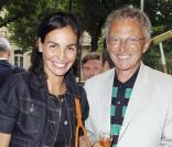 Inés Sastre et Nelson Monfort à la boutique S.T. Dupont, lors d\'une soirée privée. 25/05/2010