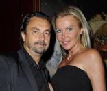 Henri Leconte et son épouse Florentine lors de la soirée organisée par Massimo Gargia au Mathi's à Paris le 26 mai 2010