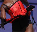 Venus Williams et les années 2000 : 10 ans de looks en courts complètement fous, fashion, bariolés, osés et courts évidemment ! Ici au tournoi de Rome en mai 2010. 