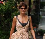 Helena Christensen dans le quartier de Greenwich Village à New York, le 1er juin 2010