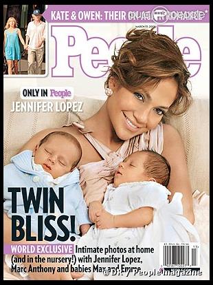 Couverture Jennifer Lopez dévoile le visage de ses jumeaux !