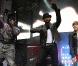 will.i.am, Usher et Justin Bieber au Summertime Ball 2010 à Londres, le 6 juin