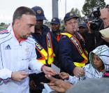 Les Bleus visitent un towship de Knysna le 13 juin 2010