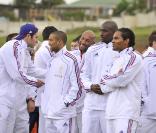 Les Bleus visitent un towship de Knysna le 13 juin 2010