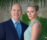 Photo officielle de l'annonce des fiançailles de Charlene et Albert