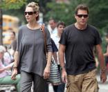 Uma Thurman et Arpad Busson, décontractés à New York. Juin 2010