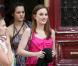 Leighton Meester sur le tournage de Gossip Girl à Paris, le 6 juillet 2010