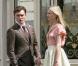 Ed Westwick et Clémence Poésy sur le tournage de Gossip Girl à Paris, le 6 juillet 2010