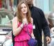 Leighton Meester sur le tournage de Gossip Girl à Paris, le 6 juillet 2010