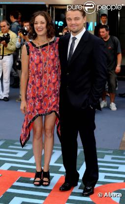 Leonardo DiCaprio et Marion Cotillard à la première d'Inception, à Londres, le 8 juillet 2010.