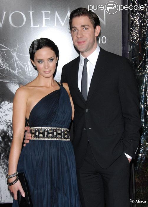Emily Blunt et John Krasinki à l'avant première de The Wolfman en février 2010 à Los Angeles 