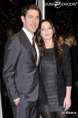 Emily Blunt et John Krasinki à une avant première à New York en décembre 2009 