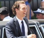 Matthew McConaughey sur le tournage du film The Lincoln Lawyer à Los Angeles le 17 juillet 2010