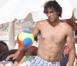 Rafael Nadal sur une plage de Formentera (Baléares), le 20 juillet 2010