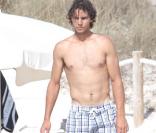 Rafael Nadal sur une plage de Formentera (Baléares), le 20 juillet 2010