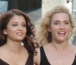 Kate Winslet et Aishwarya Rai sur le tournage de leur publicité avec l'actrice Lin Chi-Ling