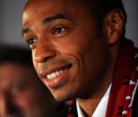 Thierry Henry présenté à la presse américaine à New York, le 15 juillet 2010