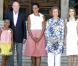 Michelle Obama, Sasha Obama et la famille royale d'Espagne dont la belle Letizia à Palma de Majorque le 8 août 2010