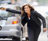 Mariska Hargitay sur le tournage d'un épisode de New York Unité Spéciale le 9 août 2010 à New York