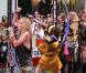 La chanteuse américaine Kesha donne un mini concert dans l'émission Today Show à New York, le 13 août 2010