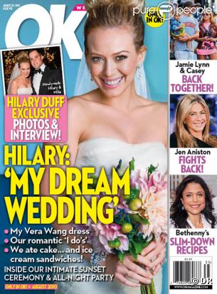 Hilary Duff en couverture de  OK! Magazine 