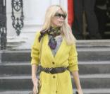Claudia Schiffer stylée à la sortie de l'école de ses enfants à Londres, le 8 octobre 2009 