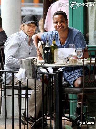 Jerry Bruckheimer et Cuba Gooding Jr. déjeunent à Saint Ambrouse dans West Village à New York le 21 août 2010 