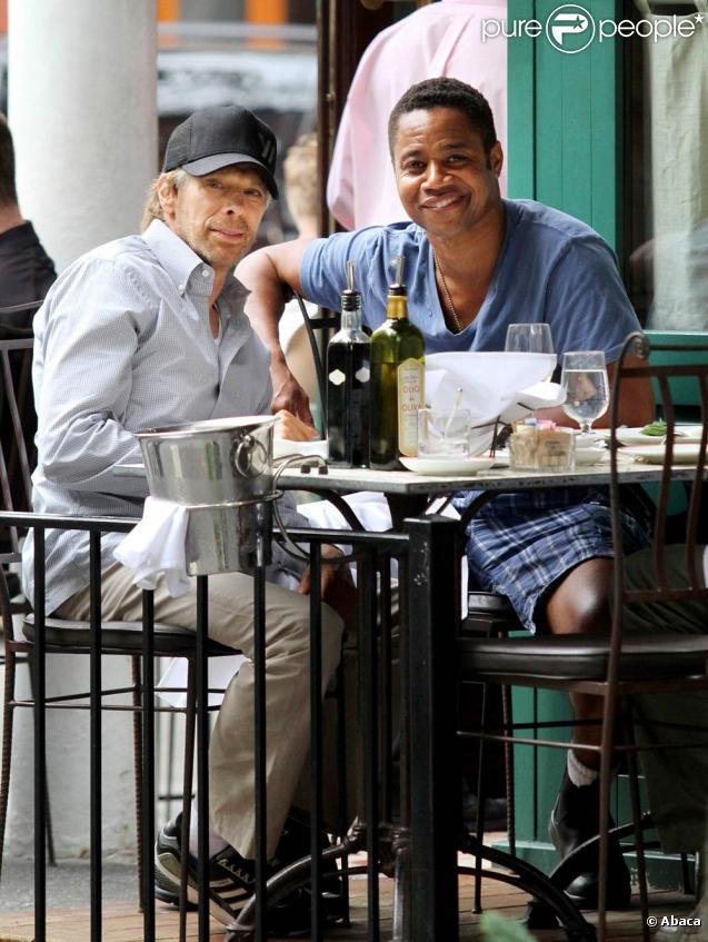 Jerry Bruckheimer et Cuba Gooding Jr. déjeunent à Saint Ambrouse dans West Village à New York le 21 août 2010 