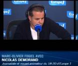 Marc-Olivier Fogiel reçoit Nicolas Demorand sur Europe 1, lundi 23 août 2010