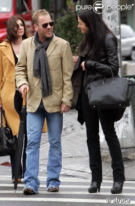 Kiefer Sutherland et sa belle inconnue à New York, le 1/04/08