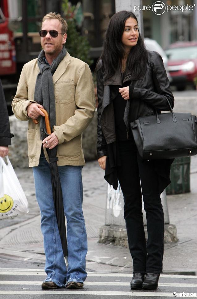 Kiefer Sutherland et sa belle inconnue à New York, le 1/04/08