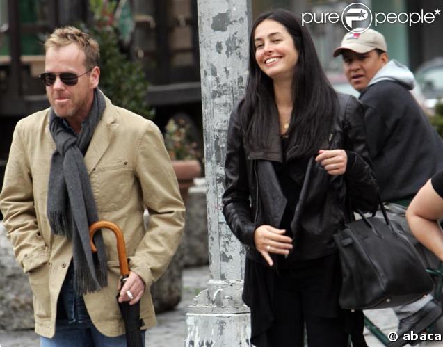 Kiefer Sutherland et sa belle inconnue à New York, le 1/04/08