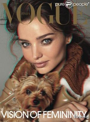 Miranda Kerr en couverture de Vogue Italie, en 3D