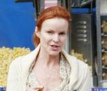 Marcia Cross et son mari Tom Mahoney ont accompagné Eden  et Savannah, leurs jumelles âgées de 3 ans, au cirque californien Vargas, dimanche 5 septembre.  