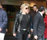 Sharon Stone fait du shopping aux Galeries Lafayette, le 2/04/08