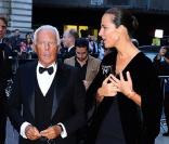 Giorgio Armani et sa fille Roberta lors de la soirée des GQ Men of the Year Awards 2010, le 7 septembre 2010 à Londres 