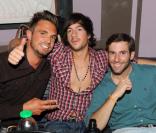 Maxime, Robin et John de Secret Story 4 en soirée au Duplex à Paris le 11 septembre 2010