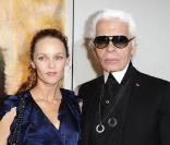Vanessa Paradis et Karl à l'inauguration de l'exposition Karl Lagerfeld, à la Maison Européenne de la Photographie. 14/09/2010