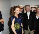 Vanessa Paradis, Mario et David Lynch à l'inauguration de l'exposition Karl Lagerfeld, à la Maison Européenne de la Photographie. 14/09/2010