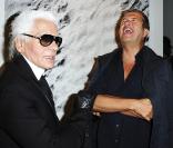 Karl et Mario Testino à l'inauguration de l'exposition Karl Lagerfeld, à la Maison Européenne de la Photographie. 14/09/2010
