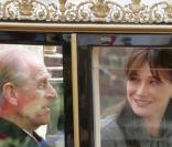 Le Prince Philip, duc d'Edimbourg avec Carla Bruni-Sarkozy