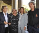 Alexandre Arcady, Valérie Damidot, Nathalie Chiche et Elie Chouraqui au Petit Palais à Paris pour un déjeuner organisé en l\'honneur de la marque de bijoux Safe World Peace, le 21 septembre 2010