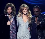 J-Lo, Steven Tyler et Randy Jackson à la conférence de presse d'American Idol.  22/09/2010
