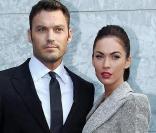Megan Fox et Brian Austin Green au défilé Giorgio Armani à Milan le 27 septembre 2010