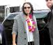 Russell Brand, à Los Angeles, sort d'une station de radio. 15/10/2010