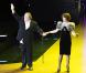 Gérard Depardieu et Fanny Ardant lors de la cérémonie d'ouverture du festival du film Molodist à Kiev en Ukraine le 23 octobre 2010
