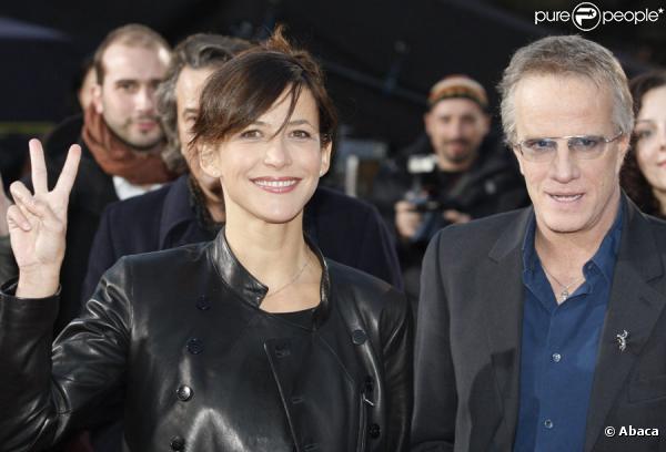 Sophie Marceau et Christophe Lambert lors de la cérémonie d'ouverture du festival du film Molodist à Kiev en Ukraine le 23 octobre 2010